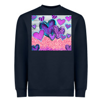 Navy love Heavyweight Sweatshirt - CowhideDigitalArt