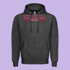 Oklahoma Softball Zipper Hoodie Designed By Longcreatives