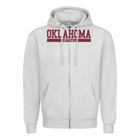 Dove Grey Oklahoma Softball Zipper Hoodie - longCreatives