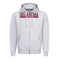 Heather Grey Oklahoma Softball Zipper Hoodie - longCreatives