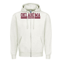 Oatmeal Heather Oklahoma Softball Zipper Hoodie - longCreatives