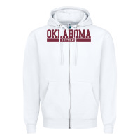 White Oklahoma Softball Zipper Hoodie - longCreatives