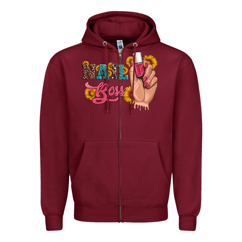 Western Sunflowers Nail Boss Zipper Hoodie by Artiststas | Teevron
