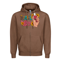 Chestnut western sunflowers nail boss Zipper Hoodie - Artiststas