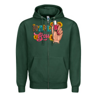 Sports Green western sunflowers nail boss Zipper Hoodie - Artiststas