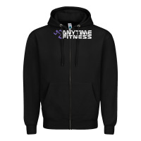 Black Anytimes Fitness Zipper Hoodie - longCreatives