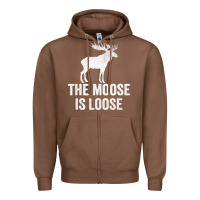 The Moose Is Loose Alaska Moose Zipper Hoodie | Teevron