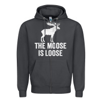Smoke The Moose Is Loose Alaska Moose Zipper Hoodie - longCreatives