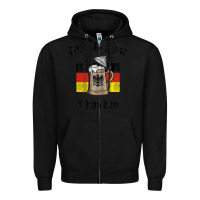 Black Oktoberfest München German Flag Beer Stein Zipper Hoodie - longCreatives