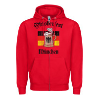 Red Oktoberfest München German Flag Beer Stein Zipper Hoodie - longCreatives