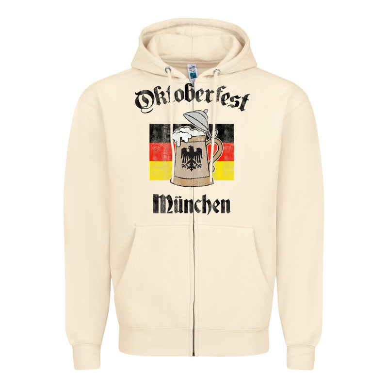Oktoberfest München German Flag Beer Stein Zipper Hoodie by longCreatives | Teevron