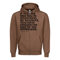 Chestnut human rights quote protest political Zipper Hoodie - longCreatives