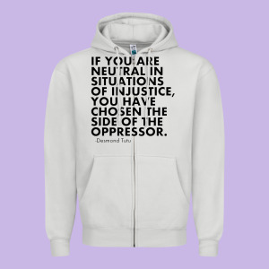 Human Rights Quote Protest Political Zipper Hoodie Designed By Longcreatives