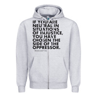 Heather Grey human rights quote protest political Zipper Hoodie - longCreatives