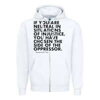 White human rights quote protest political Zipper Hoodie - longCreatives