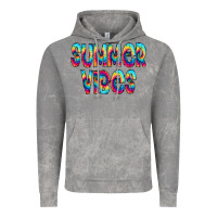 Cloud Rock summer vibes tie dye doodle Vintage Hoodie - CowCowDesign