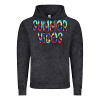 Vintage Black summer vibes tie dye doodle Vintage Hoodie - CowCowDesign