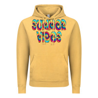 Vintage Mustard summer vibes tie dye doodle Vintage Hoodie - CowCowDesign