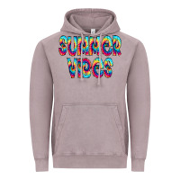 Vintage Zinc summer vibes tie dye doodle Vintage Hoodie - CowCowDesign