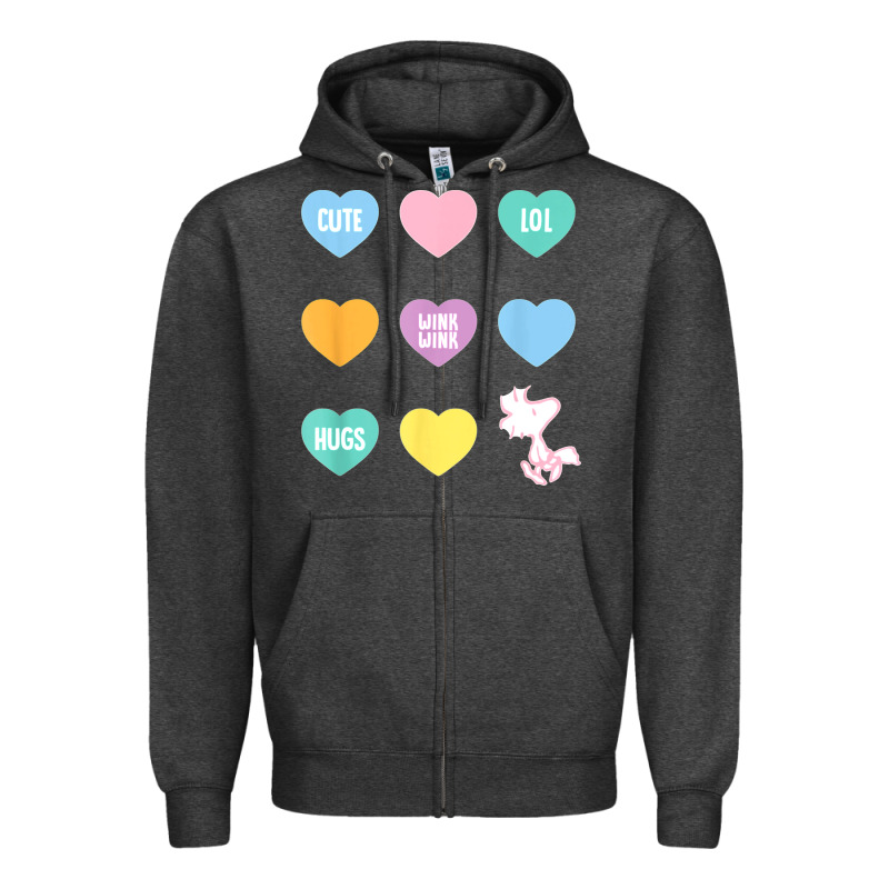 Peanuts Valentine Candy Heart Zipper Hoodie by longCreatives | Teevron