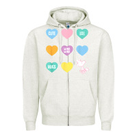 Oatmeal Heather peanuts valentine candy heart Zipper Hoodie - longCreatives