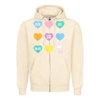 Sandshell peanuts valentine candy heart Zipper Hoodie - longCreatives
