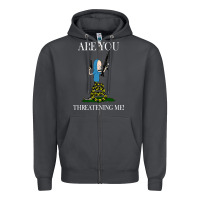 Smoke Are You Threatening Me Funny Cartoon Halloween Zipper Hoodie - longCreatives