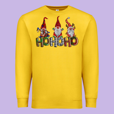 Ho Ho. Ho Gnomes Premium Sweatshirt Designed By Barkaloodesign