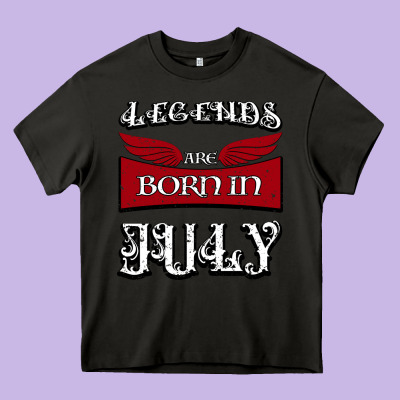 Legends Are Born In July Heavy Core Tee Designed By Bettercallsaul