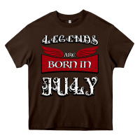 Chocolate Brown Legends are born in July Heavy Core Tee - Bettercallsaul