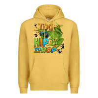 Antique Gold too hip to hop frog Premium Hoodie - LillyAllenDesigns