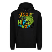 Black too hip to hop frog Premium Hoodie - LillyAllenDesigns