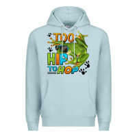 Blue Mist too hip to hop frog Premium Hoodie - LillyAllenDesigns