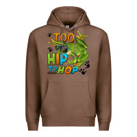 Chestnut too hip to hop frog Premium Hoodie - LillyAllenDesigns
