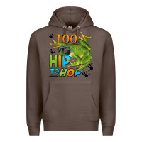 Coffee too hip to hop frog Premium Hoodie - LillyAllenDesigns