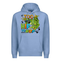 Colony Blue too hip to hop frog Premium Hoodie - LillyAllenDesigns