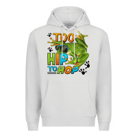 Dove Grey too hip to hop frog Premium Hoodie - LillyAllenDesigns