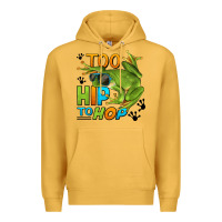 Mustard too hip to hop frog Premium Hoodie - LillyAllenDesigns