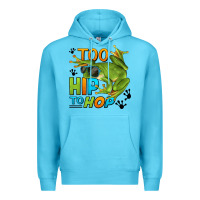 Ocean Blue too hip to hop frog Premium Hoodie - LillyAllenDesigns