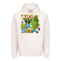Pale Pink too hip to hop frog Premium Hoodie - LillyAllenDesigns