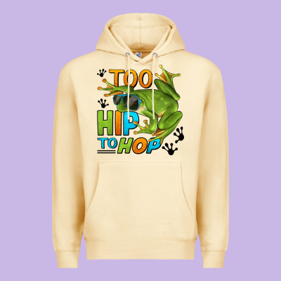 Too Hip To Hop Frog Premium Hoodie Designed By Lillyallendesigns