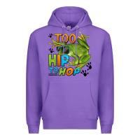 Purple too hip to hop frog Premium Hoodie - LillyAllenDesigns