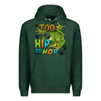 Sports Green too hip to hop frog Premium Hoodie - LillyAllenDesigns
