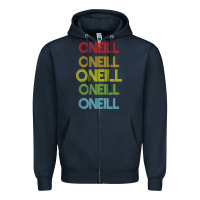 Navy Oneill Name Zipper Hoodie - longCreatives