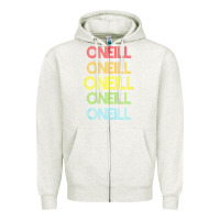 Oatmeal Heather Oneill Name Zipper Hoodie - longCreatives