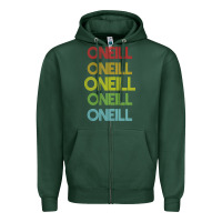 Sports Green Oneill Name Zipper Hoodie - longCreatives