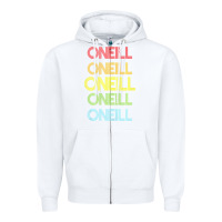 White Oneill Name Zipper Hoodie - longCreatives
