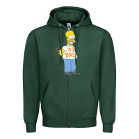 Sports Green The Simpsons Homer Number 1 Dad Father's Day V2 Zipper Hoodie - longCreatives