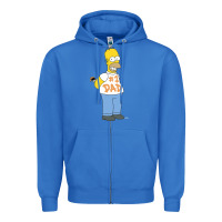 True Royal The Simpsons Homer Number 1 Dad Father's Day V2 Zipper Hoodie - longCreatives