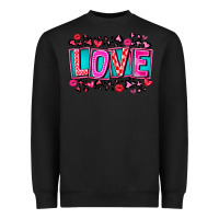 Black Love Valentine Heavyweight Sweatshirt - CowhideDigitalArt